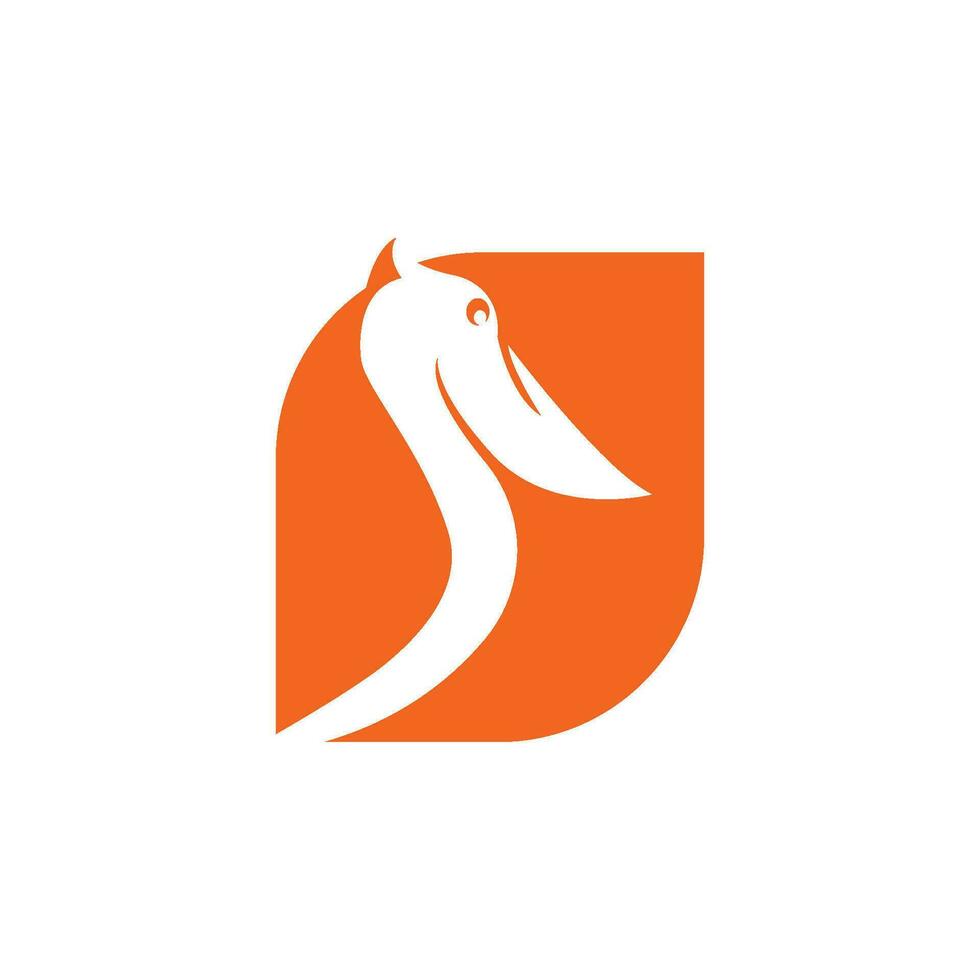 pelikaan vogel logo vector icoon in gemakkelijk illustratie ontwerp