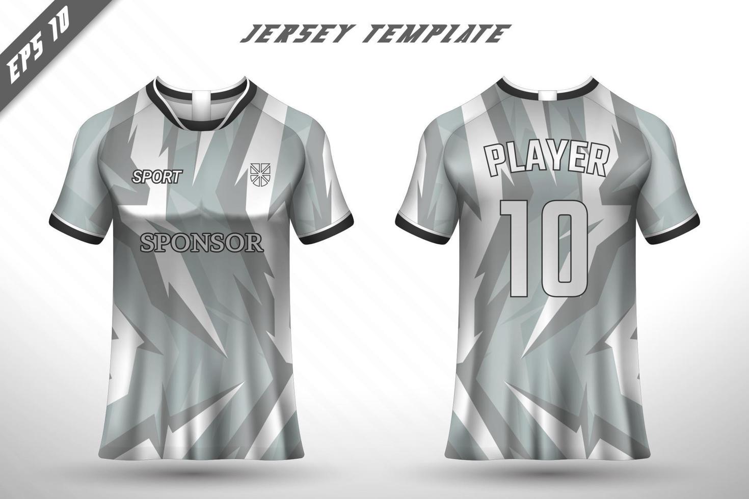 ontwerpsjabloon voor voetbaltrui en t-shirt mockup vector