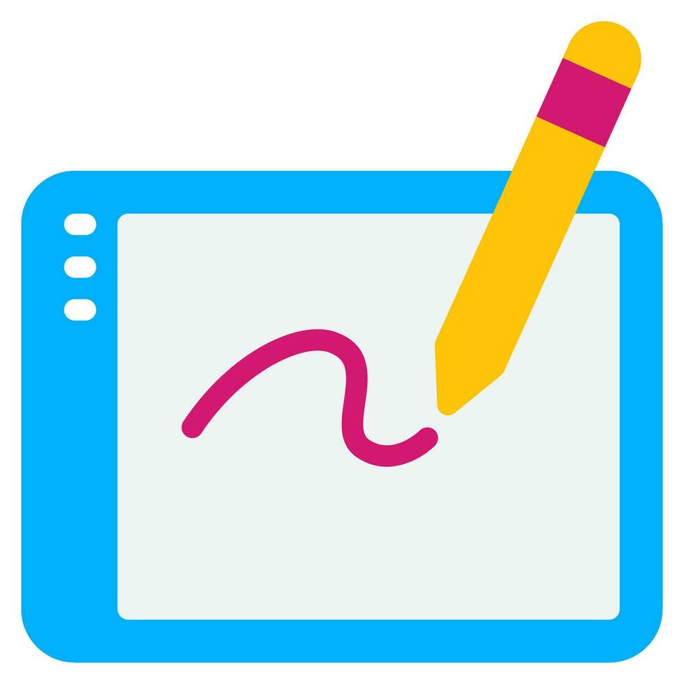 grafisch tablet icoon illustratie voor web, app, infografisch, enz vector