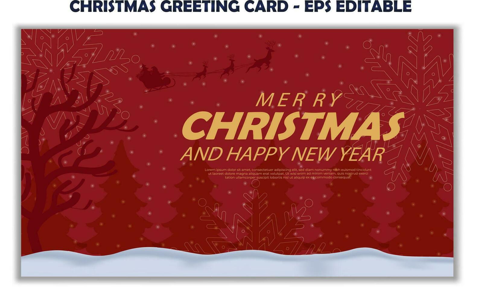 helling bedrijf Kerstmis kaarten sjabloon, groet kaart Kerstmis sjabloon, Kerstmis en nieuw jaar helling kaart bewerkbare illustratie vector