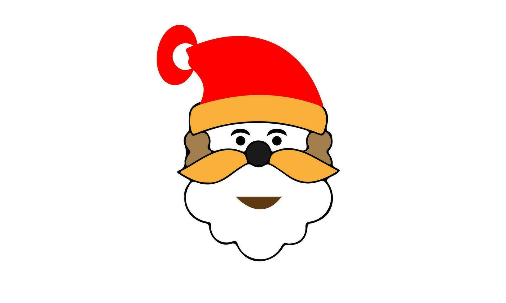 vector illustratie van de kerstman claus met hoed en lang baard