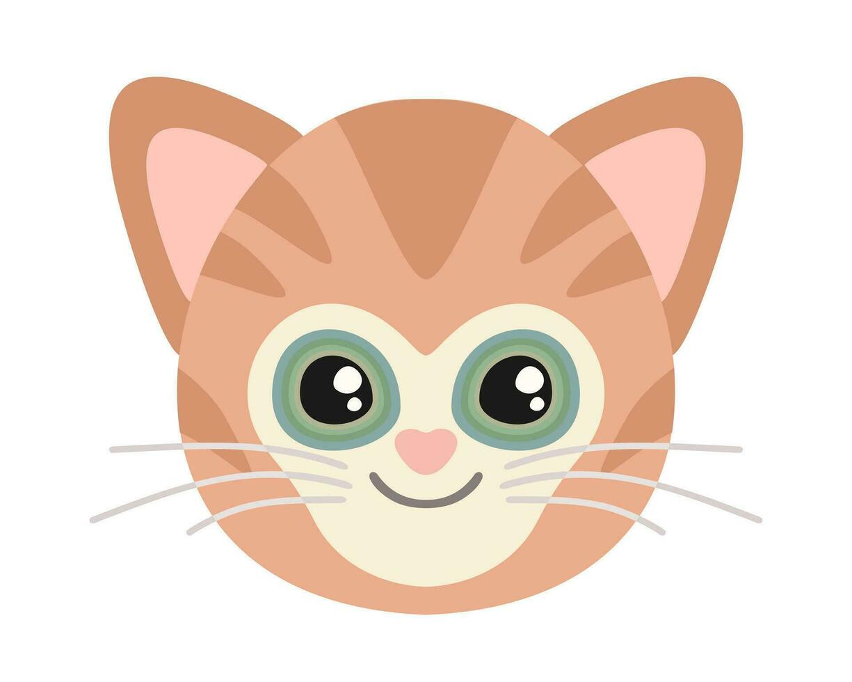 rood kat. huisdier avatar. vector schattig geïsoleerd illustratie