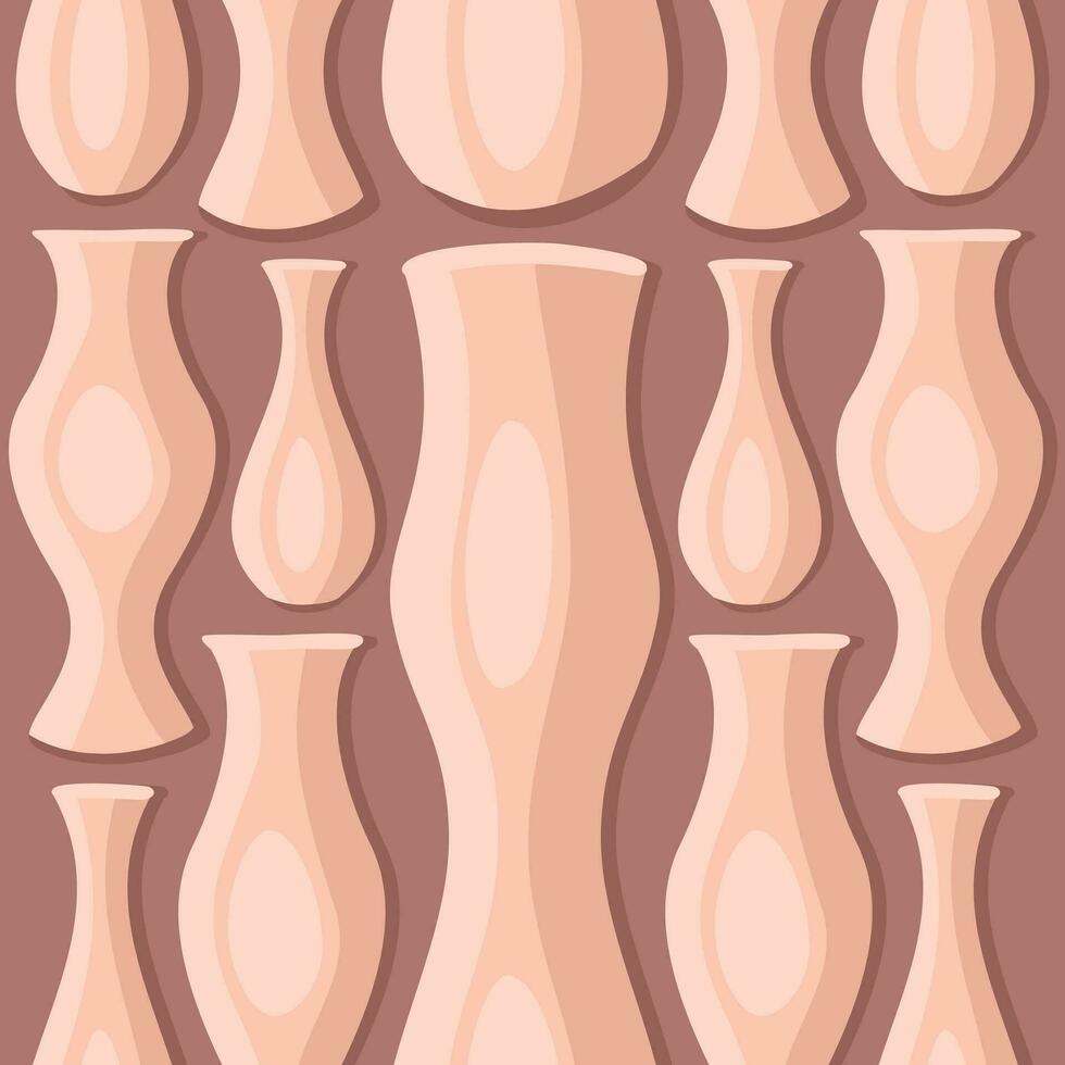 vector naadloos patroon met klei pottenbakkerij