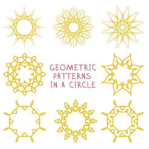 Ronde geometrische ornamenten vector