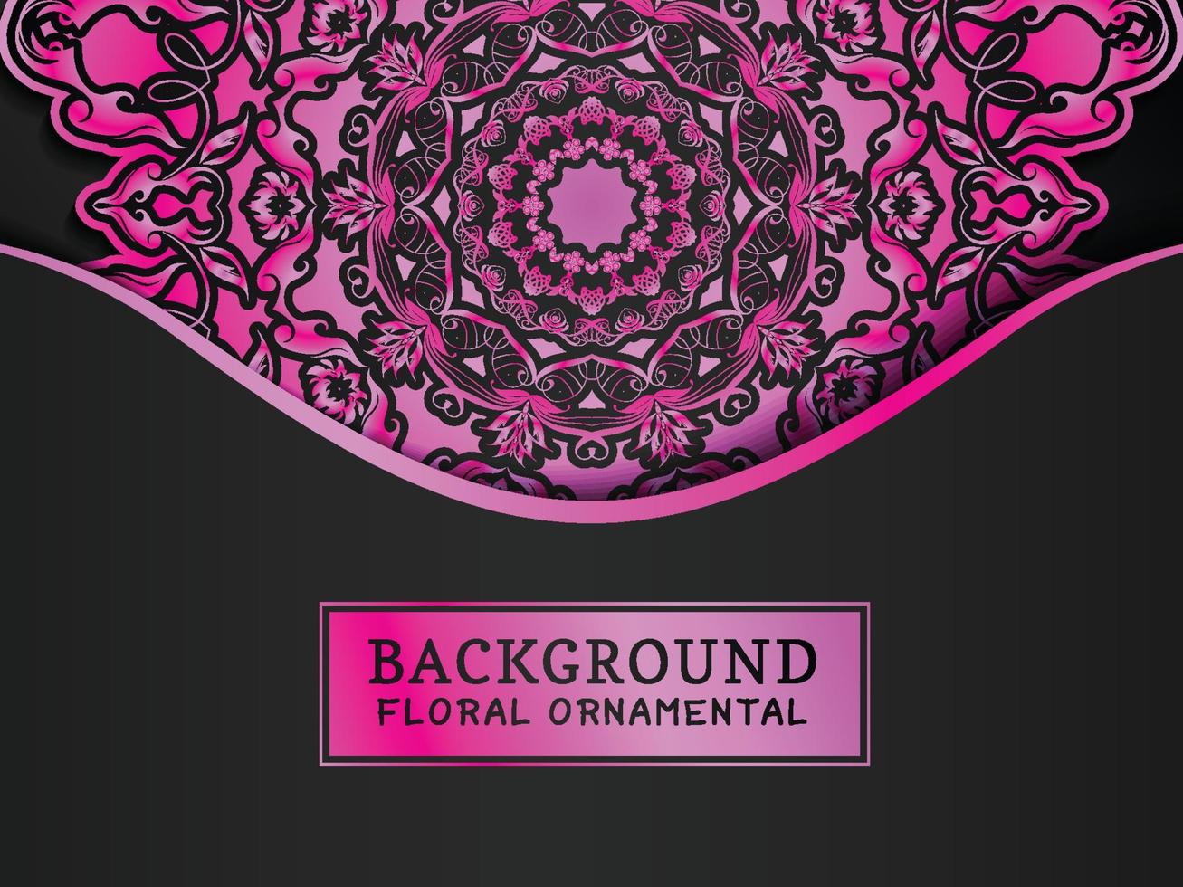 roze kleurverloop mandala's decoratieve achtergrond vector