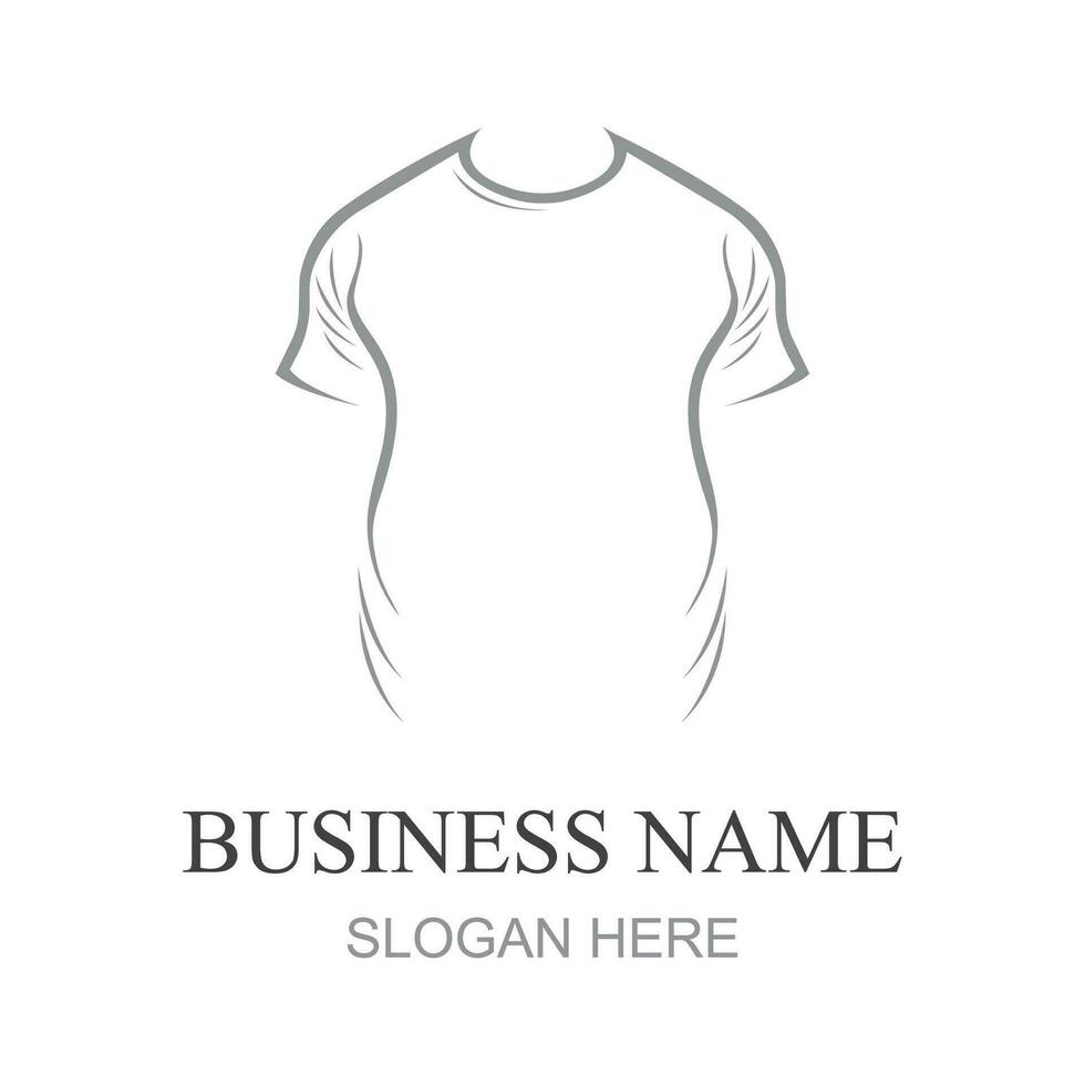 t-shirt logo ontwerp concept. kleding mode zaken logo ontwerp sjabloon. overhemd logo sjabloon vector