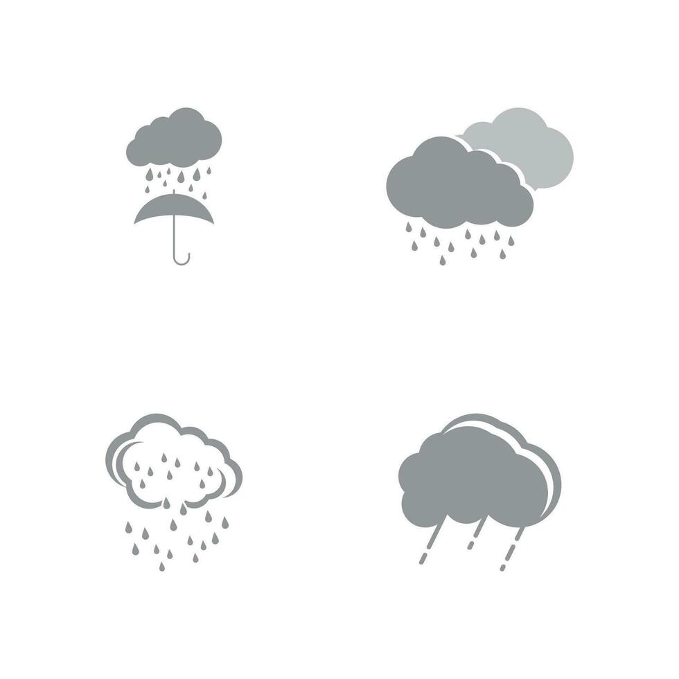 regen icoon en symbool vector sjabloon illustratie