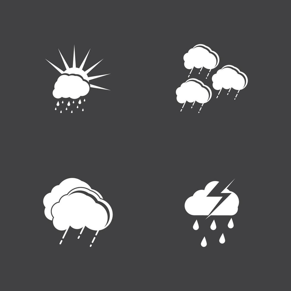 regen icoon en symbool vector sjabloon illustratie