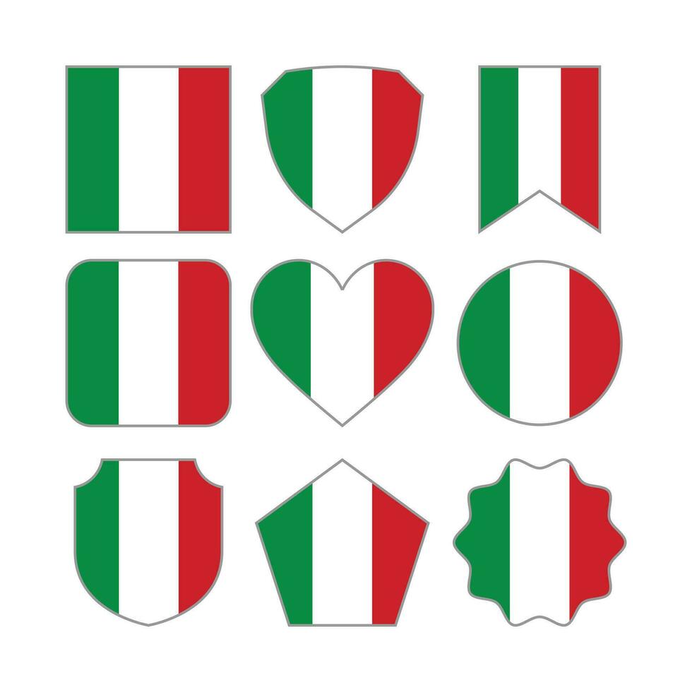 modern abstract vormen van Italië vlag vector ontwerp sjabloon