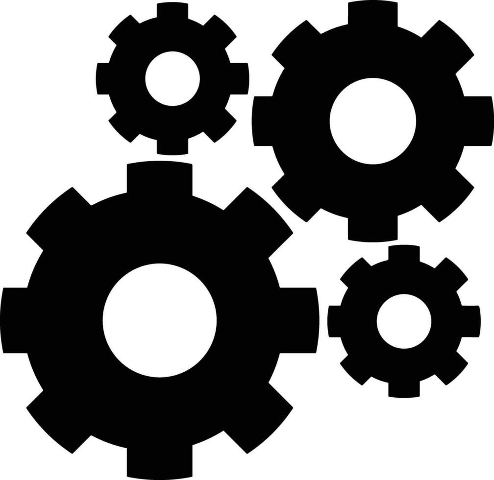 uitrusting instelling symbool icoon vector afbeelding. illustratie van de industrieel wiel mechine mechanisme ontwerp beeld