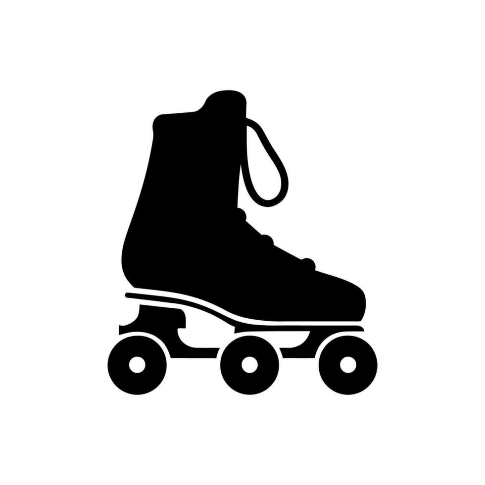 rolschaatsen icoon Aan wit achtergrond - gemakkelijk vector illustratie