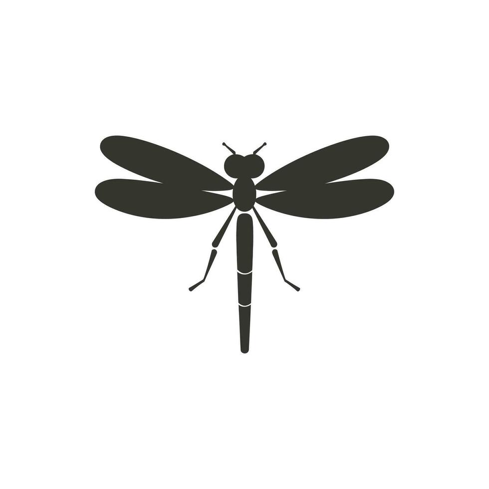 libel insect icoon Aan wit achtergrond - gemakkelijk vector illustratie