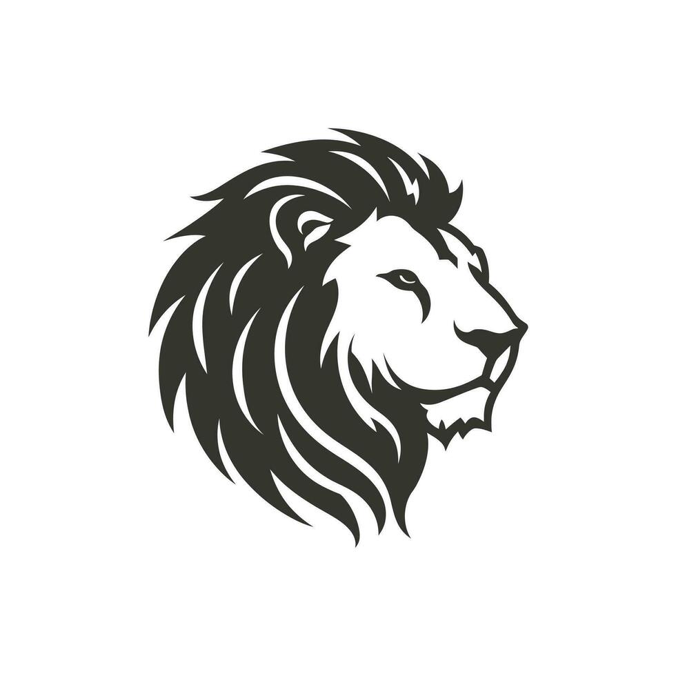 leeuw icoon Aan wit achtergrond - gemakkelijk vector illustratie