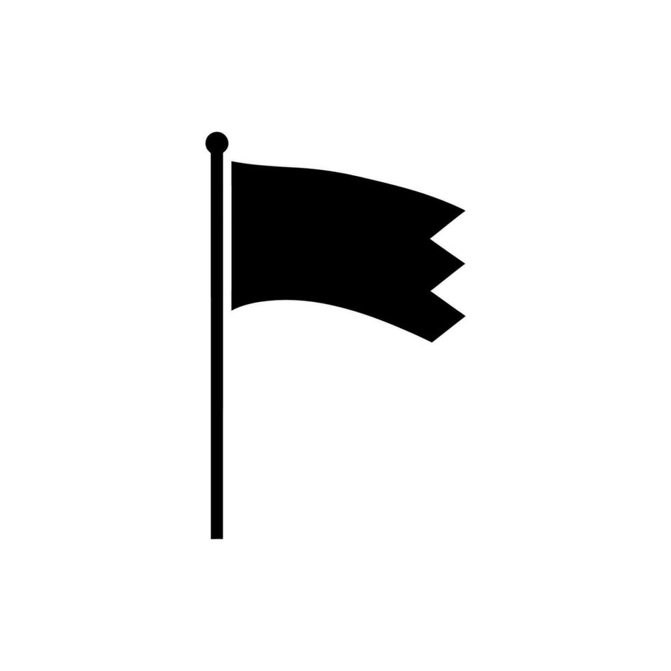 golf vlaggenstok icoon Aan wit achtergrond - gemakkelijk vector illustratie