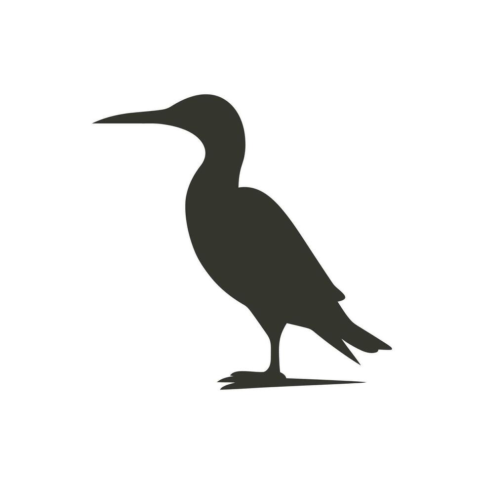 aalscholver vogel icoon Aan wit achtergrond - gemakkelijk vector illustratie