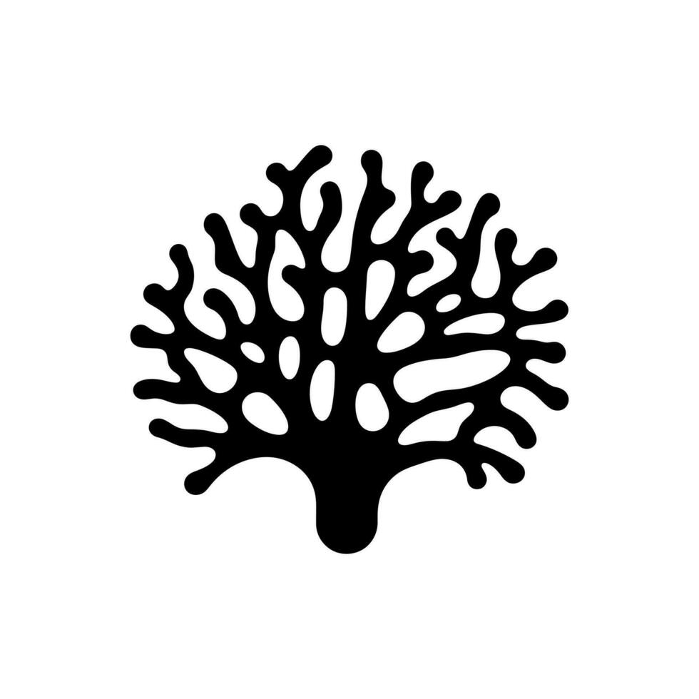 koraal icoon Aan wit achtergrond - gemakkelijk vector illustratie