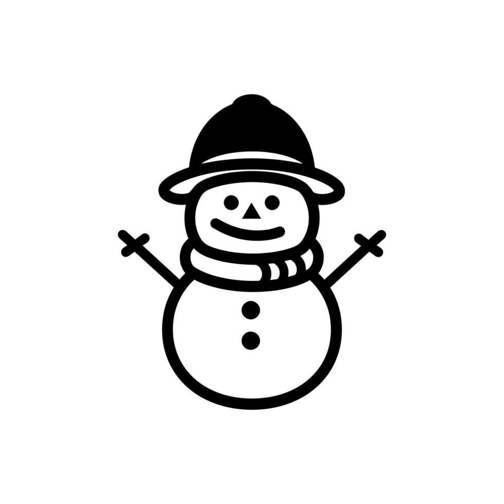 sneeuwman oorwarmers icoon - gemakkelijk vector illustratie