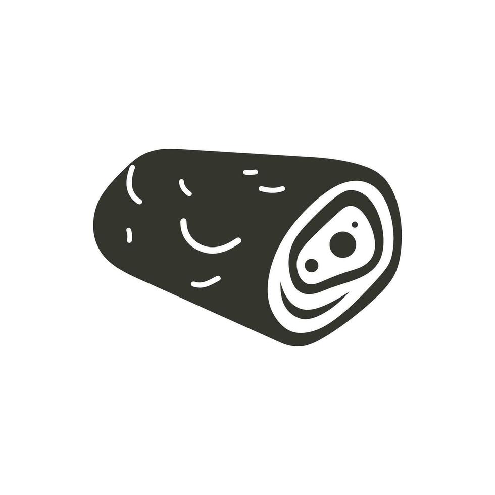 burrito's icoon Aan wit achtergrond - gemakkelijk vector illustratie