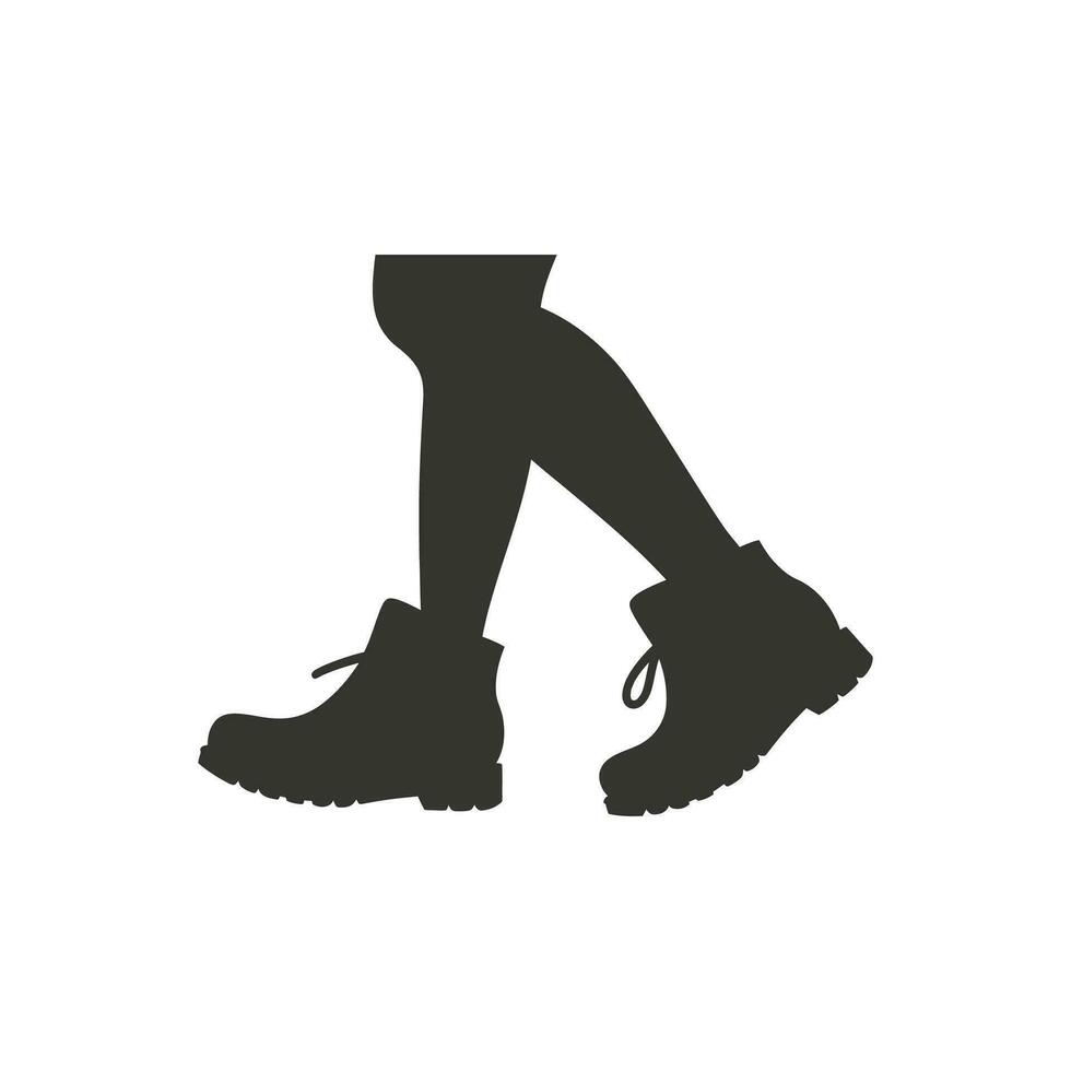 meisje wandelen icoon Aan wit achtergrond - gemakkelijk vector illustratie