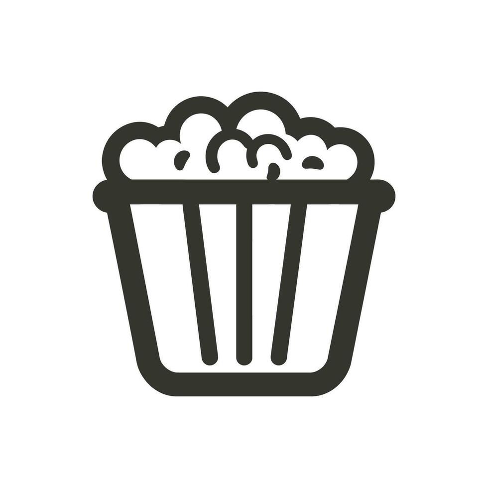 popcorn icoon Aan wit achtergrond - gemakkelijk vector illustratie