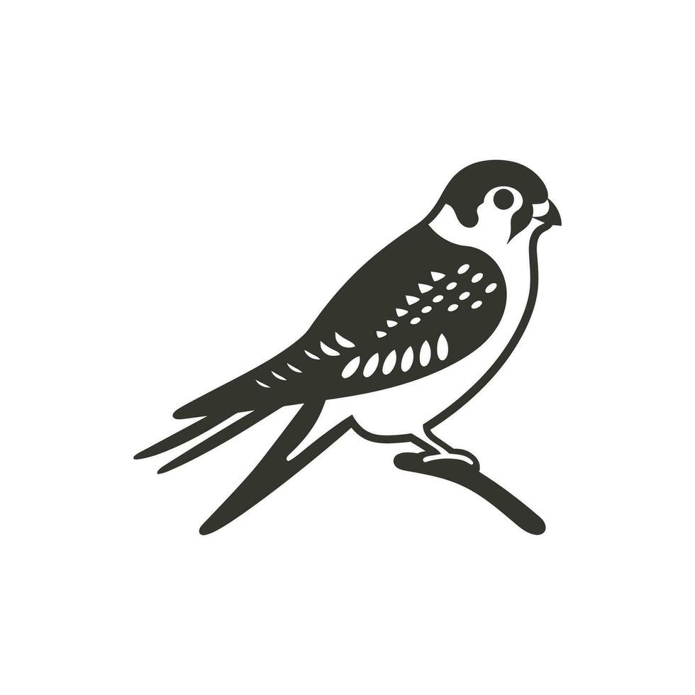 Amerikaans torenvalk vogel icoon Aan wit achtergrond - gemakkelijk vector illustratie