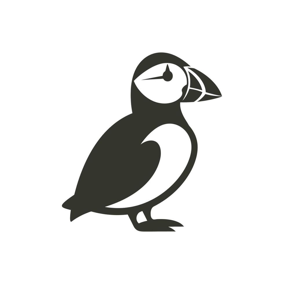 papegaaiduiker vogel icoon Aan wit achtergrond - gemakkelijk vector illustratie