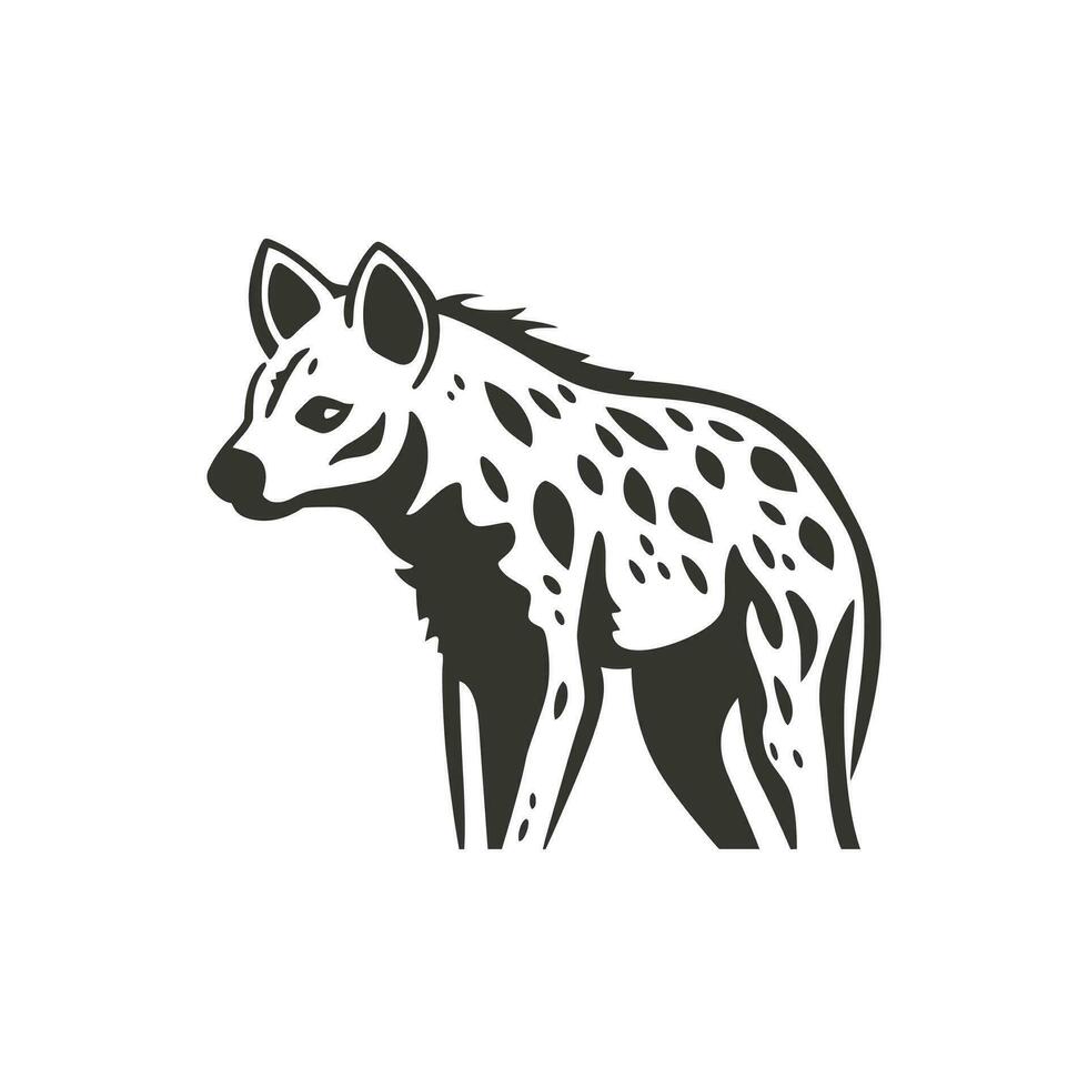 gevlekte hyena icoon Aan wit achtergrond - gemakkelijk vector illustratie