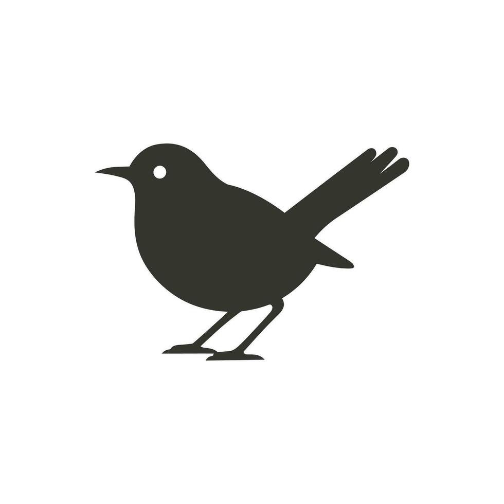winterkoninkje vogel icoon Aan wit achtergrond - gemakkelijk vector illustratie