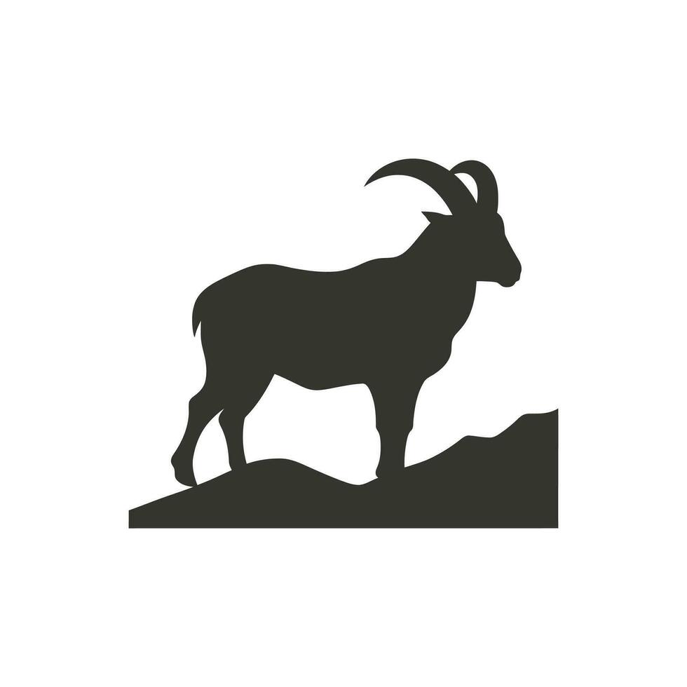 berg geit icoon Aan wit achtergrond - gemakkelijk vector illustratie