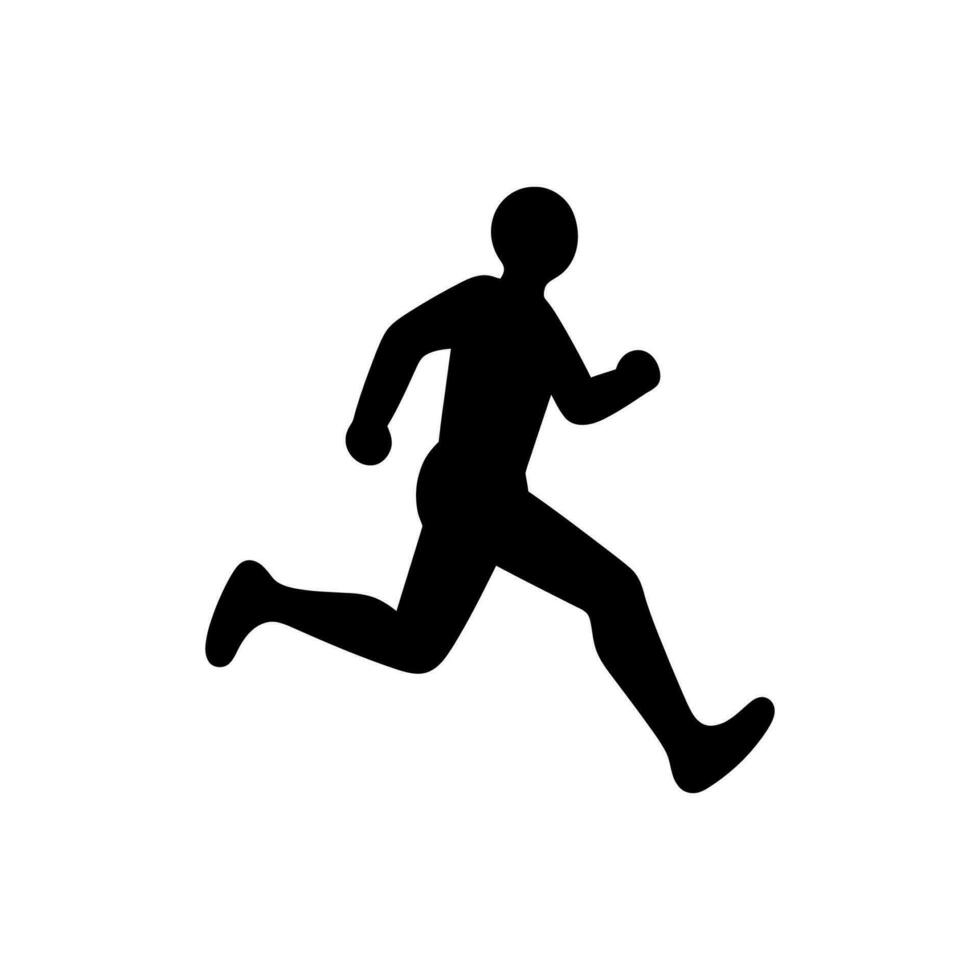 vrij rennen icoon Aan wit achtergrond - gemakkelijk vector illustratie
