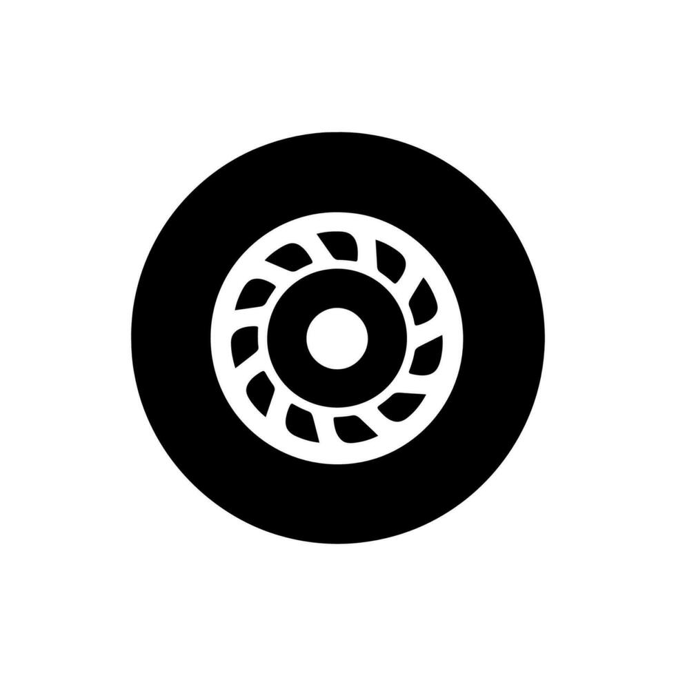 skateboard wiel icoon Aan wit achtergrond - gemakkelijk vector illustratie