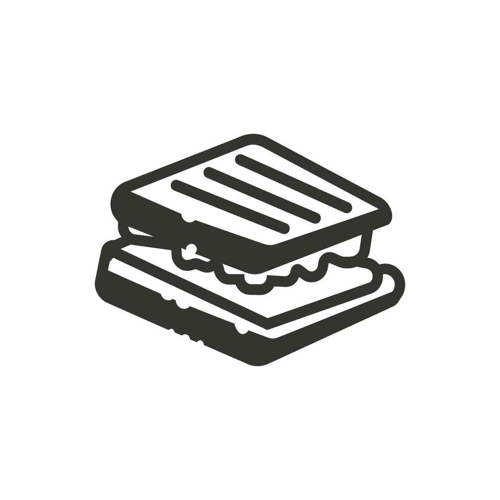 club belegd broodje icoon Aan wit achtergrond - gemakkelijk vector illustratie