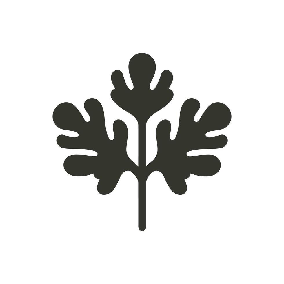 koriander blad icoon Aan wit achtergrond - gemakkelijk vector illustratie