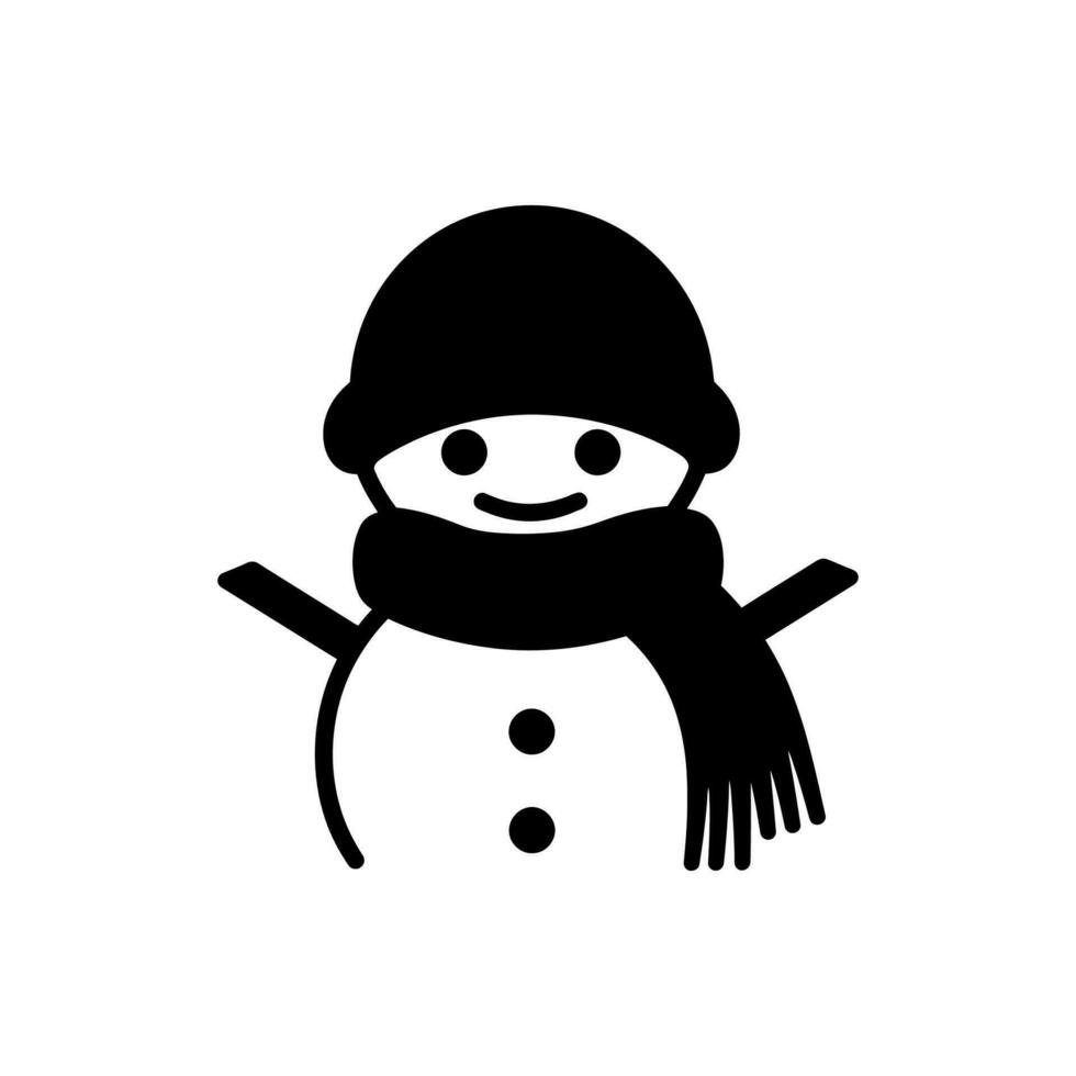 sneeuwman sjaal icoon - gemakkelijk vector illustratie