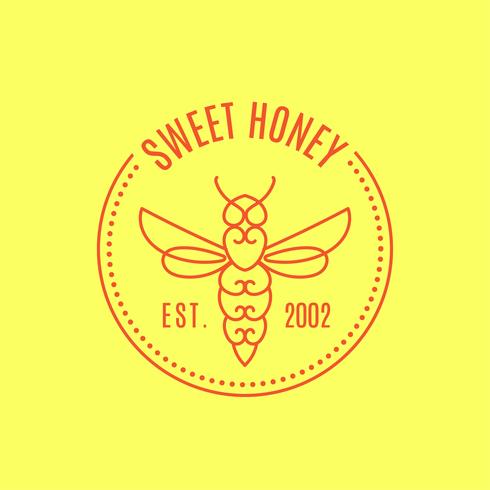 insect. Badge Bee voor bedrijfsidentiteit vector
