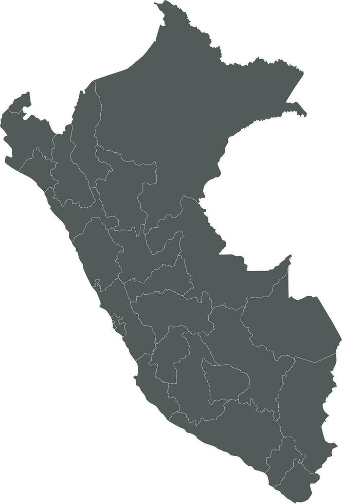vector blanco kaart van Peru met afdelingen, provincies en administratief divisies. bewerkbare en duidelijk gelabeld lagen.
