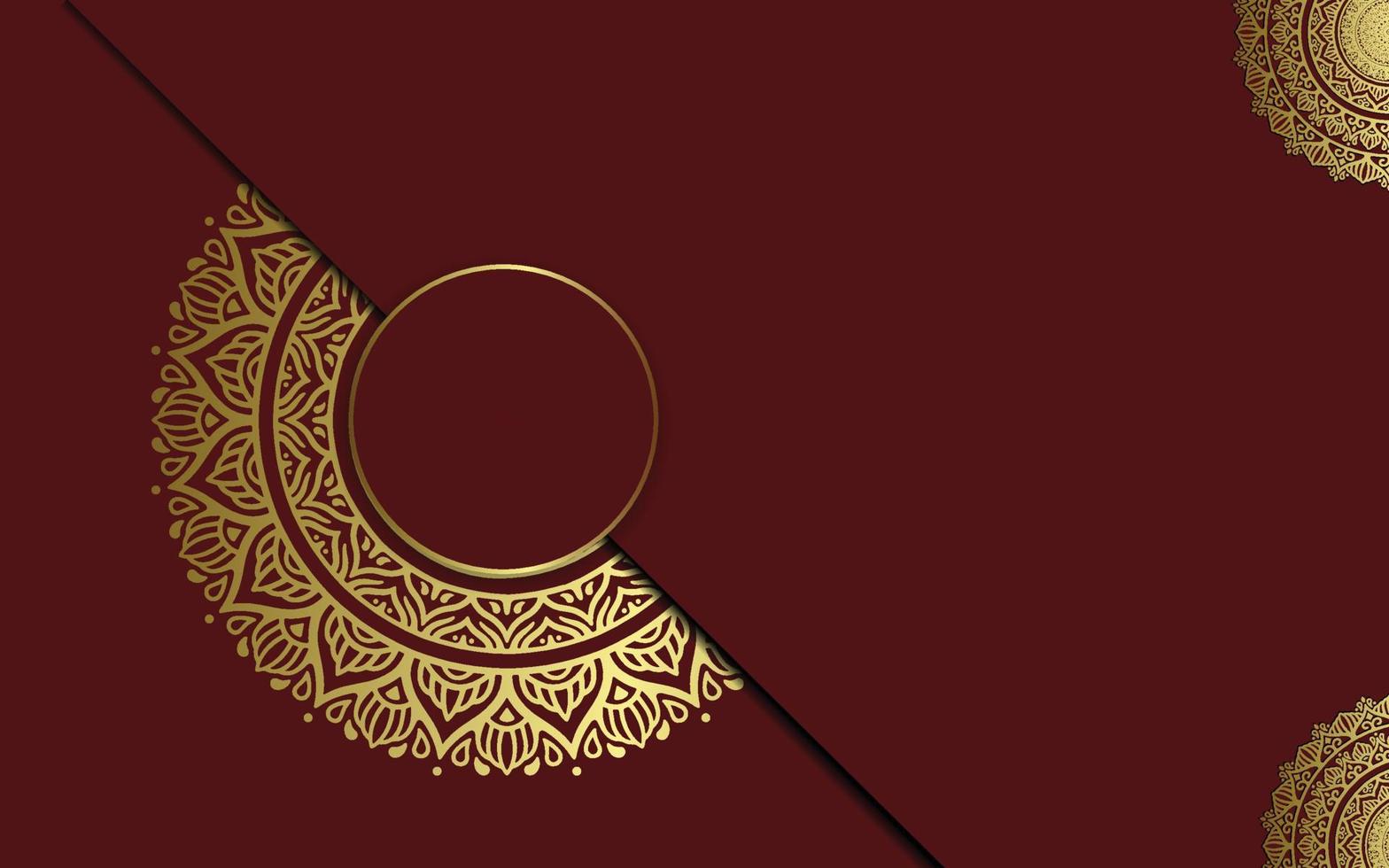 luxe gouden mandala sierlijke achtergrond vector