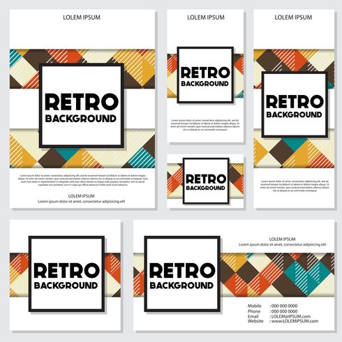 Oude retro vintage stijl achtergrond ontwerpsjabloon vector