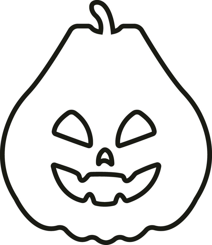 grappig halloween pompoen gezicht icoon lijn stijl eng gezicht geïsoleerd transparant achtergrond jack lantaarn pompoen glimlachen sjabloon voor halloween groet kaart poster brochure of folder. vector apps website