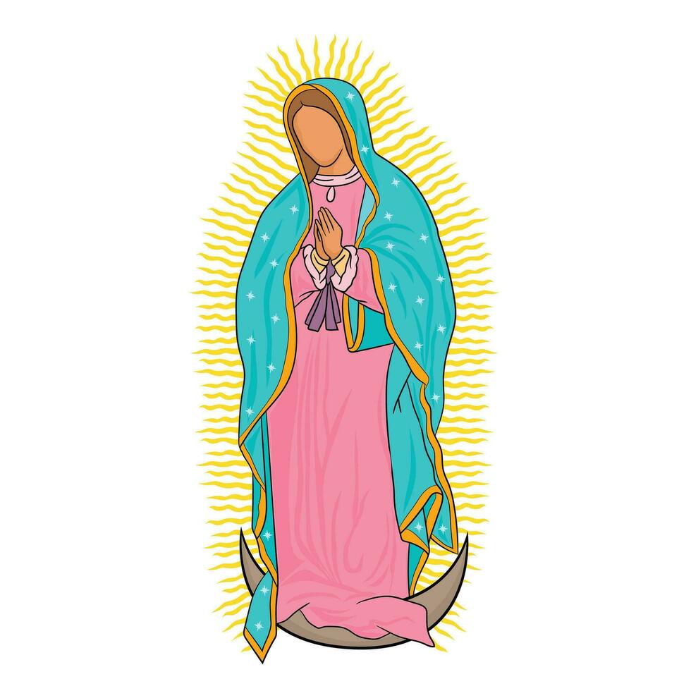 onze dame van guadalupe Mexicaans illustratie Katholiek maagd Maria vector