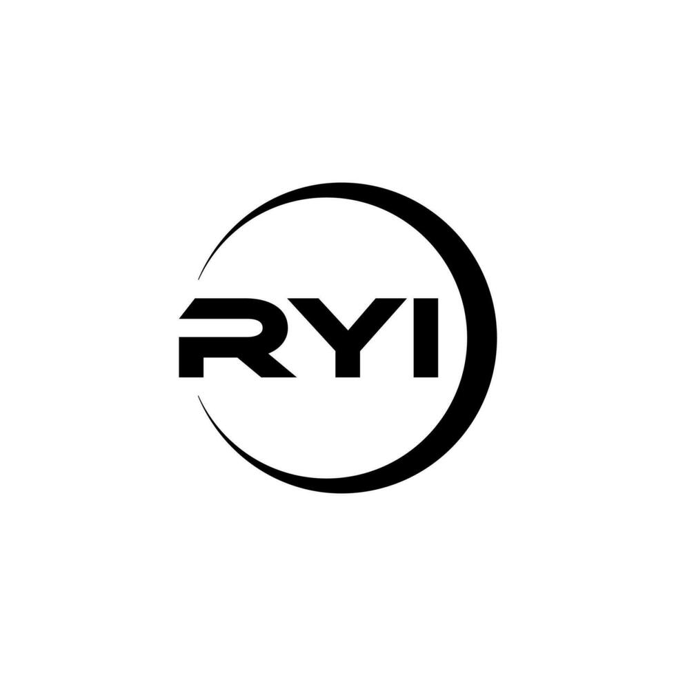 ryi brief logo ontwerp, inspiratie voor een uniek identiteit. modern elegantie en creatief ontwerp. watermerk uw succes met de opvallend deze logo. vector