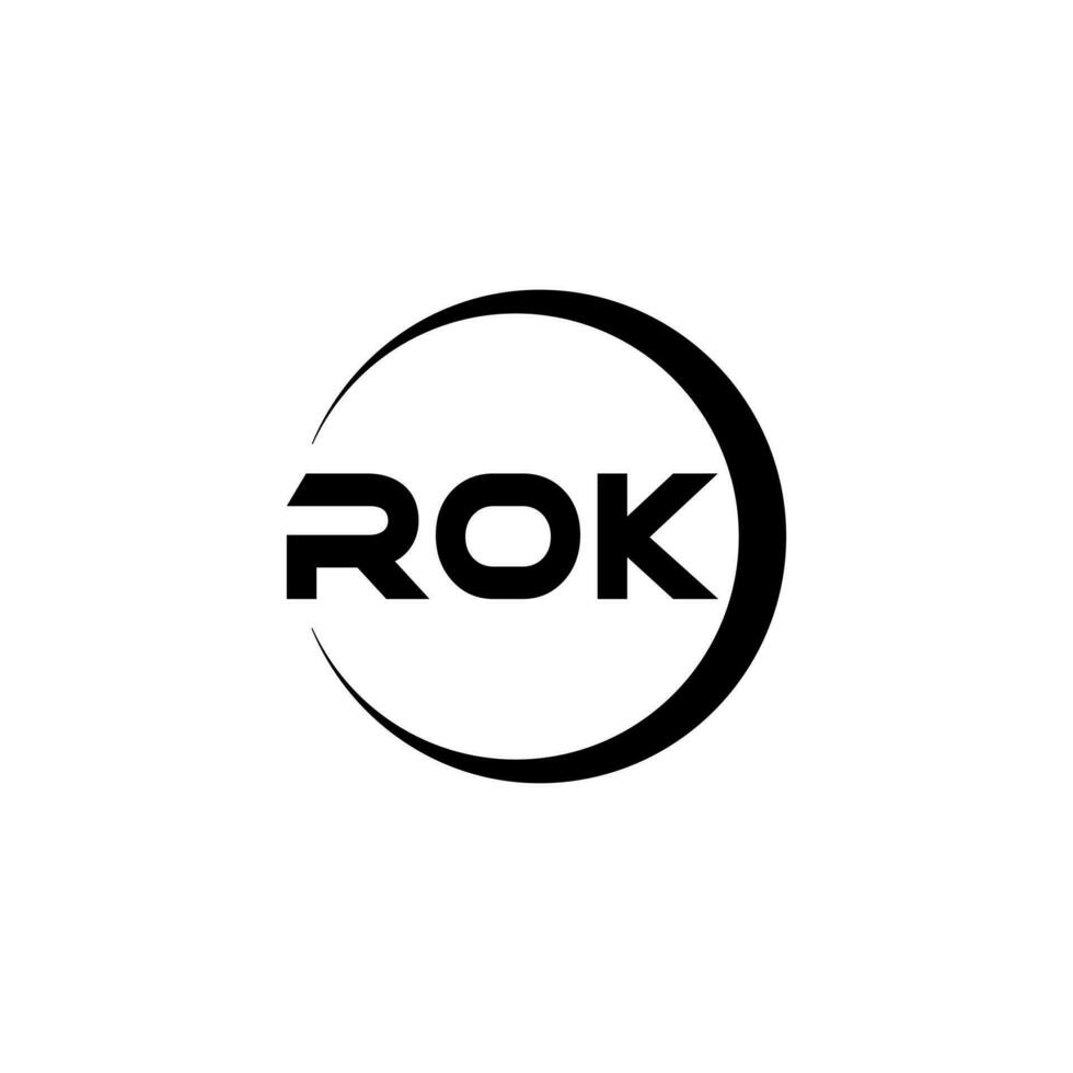 rok brief logo ontwerp, inspiratie voor een uniek identiteit. modern elegantie en creatief ontwerp. watermerk uw succes met de opvallend deze logo. vector