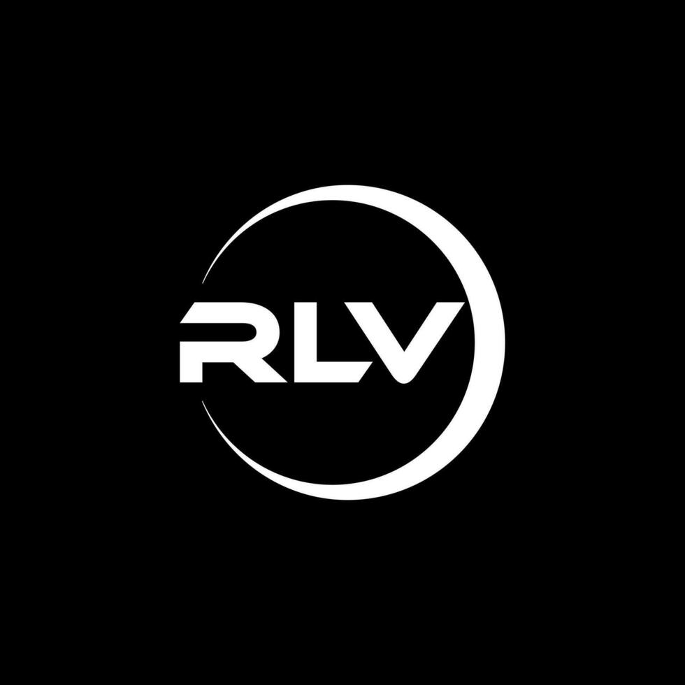 rlv brief logo ontwerp, inspiratie voor een uniek identiteit. modern elegantie en creatief ontwerp. watermerk uw succes met de opvallend deze logo. vector