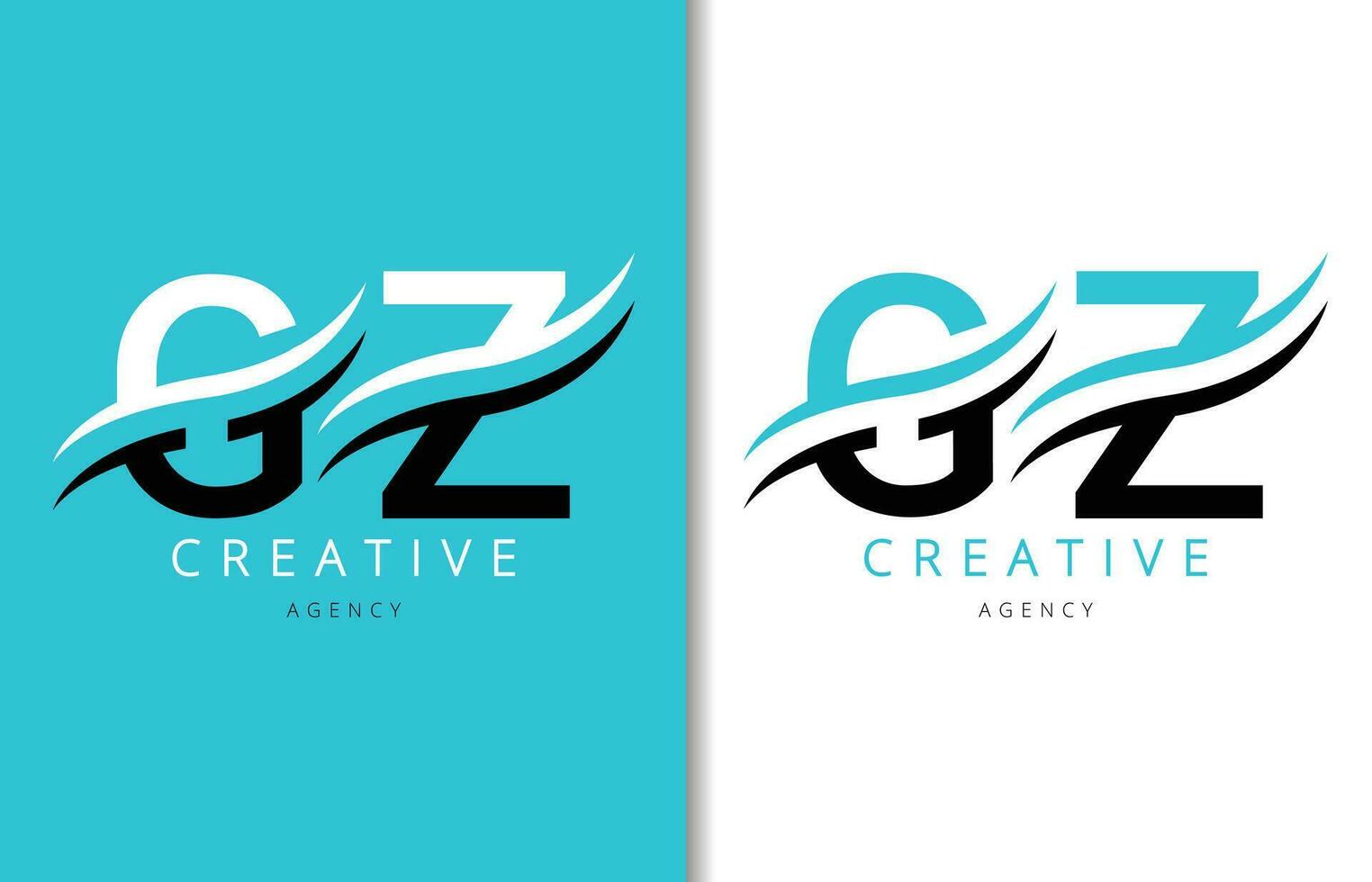 g z brief logo ontwerp met achtergrond en creatief bedrijf logo. modern belettering mode ontwerp. vector illustratie