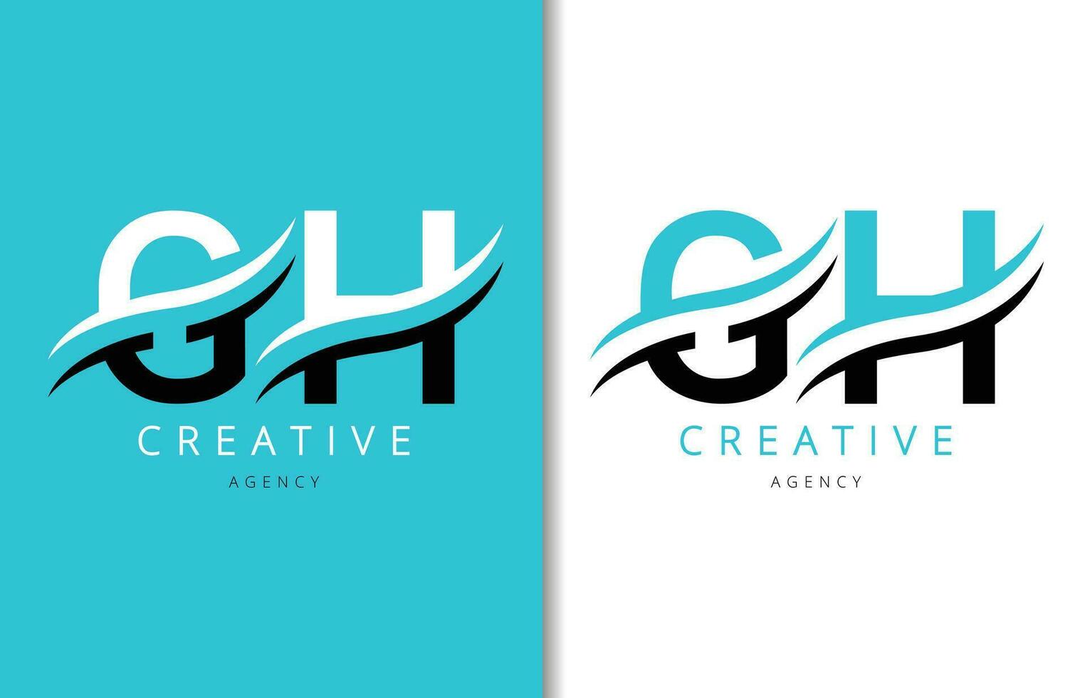 g h brief logo ontwerp met achtergrond en creatief bedrijf logo. modern belettering mode ontwerp. vector illustratie