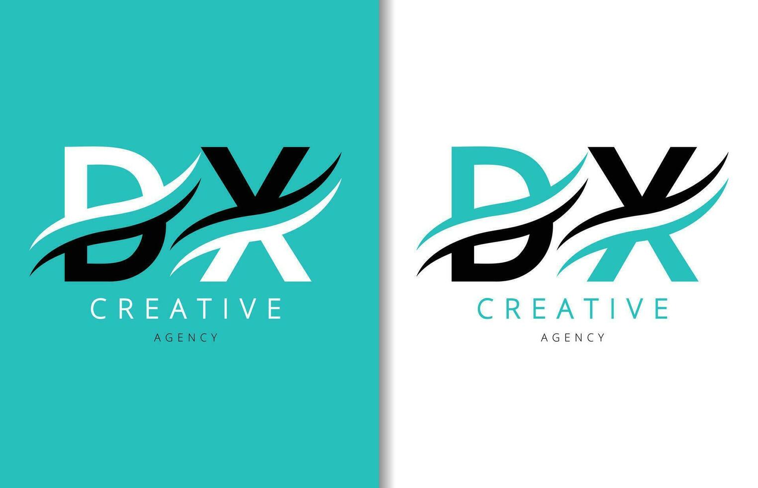 d X brief logo ontwerp met achtergrond en creatief bedrijf logo. modern belettering mode ontwerp. vector illustratie