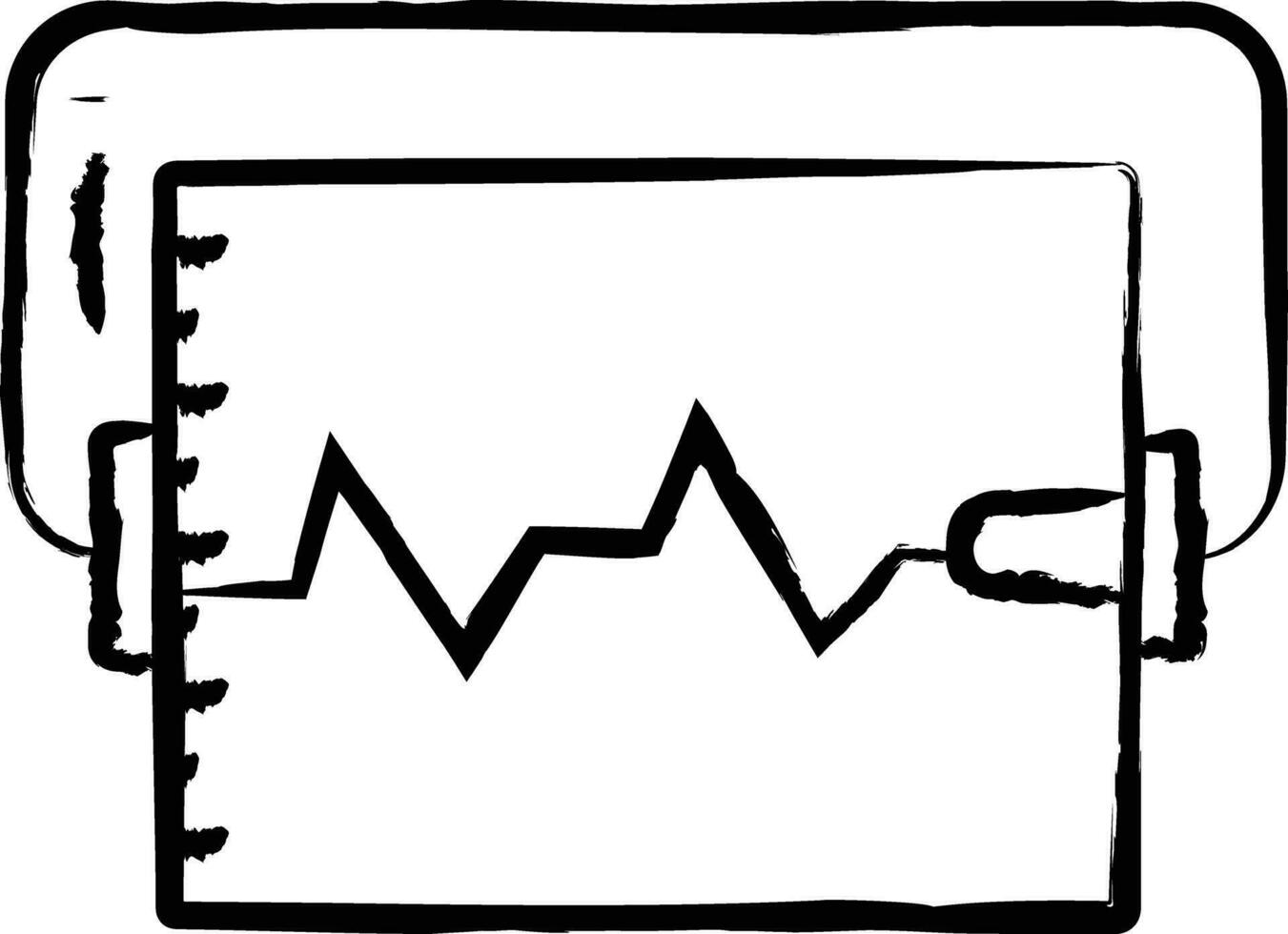 seismometer hand- getrokken vector illustraties