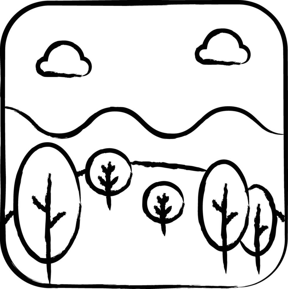 landschap hand- getrokken vector illustratie