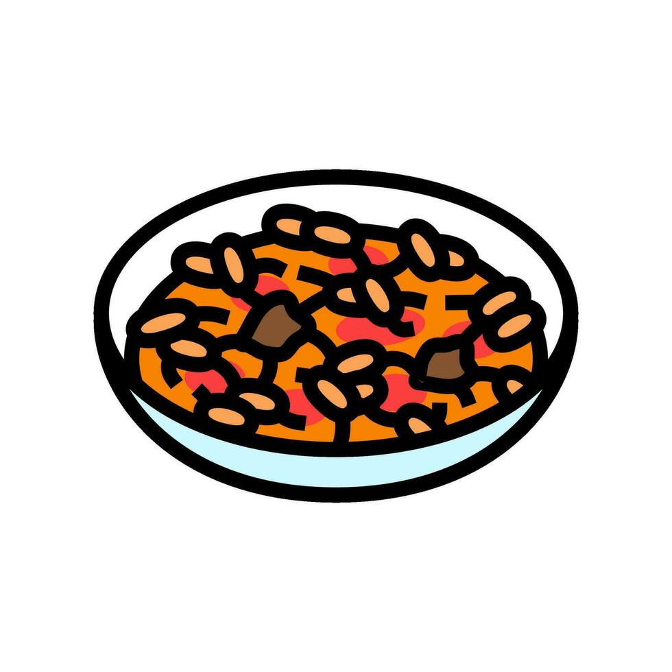 saganaki Grieks keuken kleur icoon vector illustratie