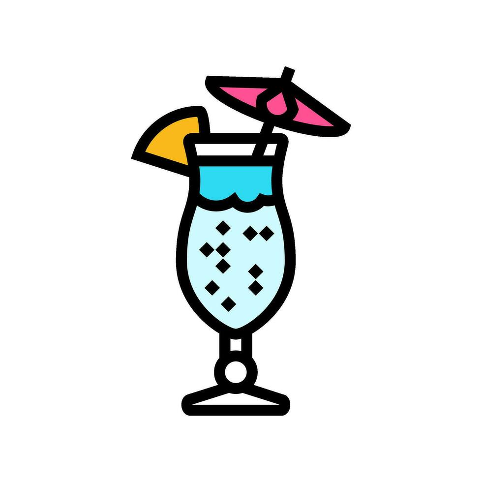 cocktails disco partij kleur icoon vector illustratie